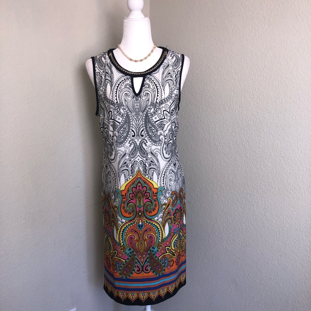 Sandra Darren Sleeveless Ponte Shift Dress Size 8